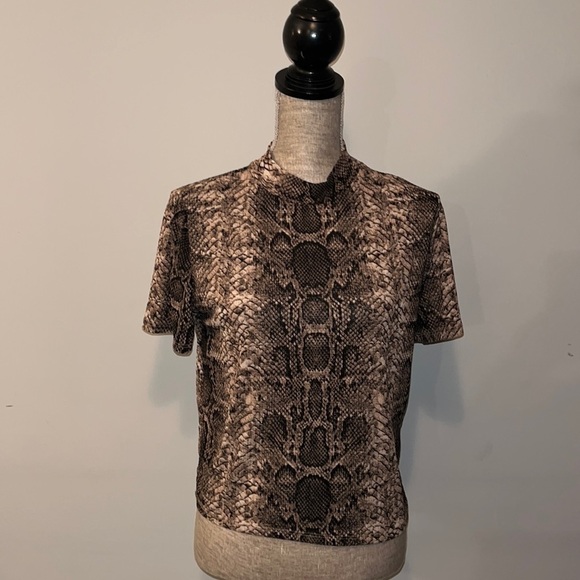 Zara Tops - Zara TRE Snakeskin Print
Crop Top NWT Size Medium